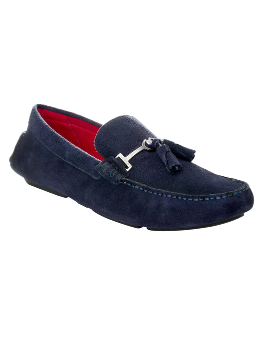 Zapato de Gamuza para Caballero Driver color Azul